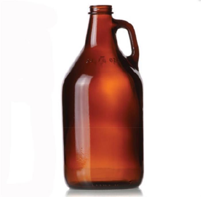 64 oz Glass Handleware, Round, Amber, 38-450