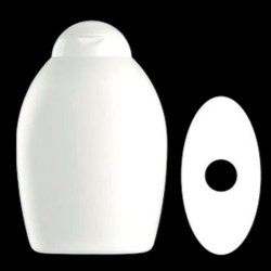 400 ml HDPE Convex, Oval, 21mm Snap On, ,